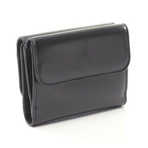 Chloe Black Leather Trifold Wallet Shiny
